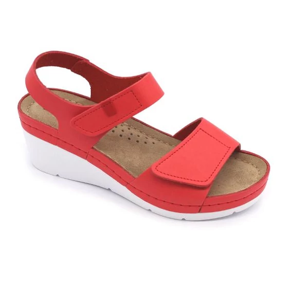 Szandál 1080 Leon Comfort női bőr, piros, 40