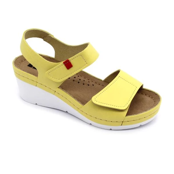 Szandál 1080 Leon Comfort női bőr, sárga, 39