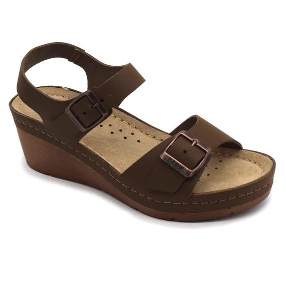 Szandál 1130 LEON Comfort női bőr, barna, 36