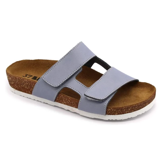 Papucs 4051 Leon Comfort női bőr kék orlando 38