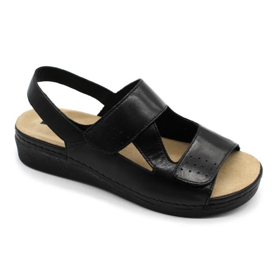 Szandál 5020 Leon Comfort női bőr, fekete, 39