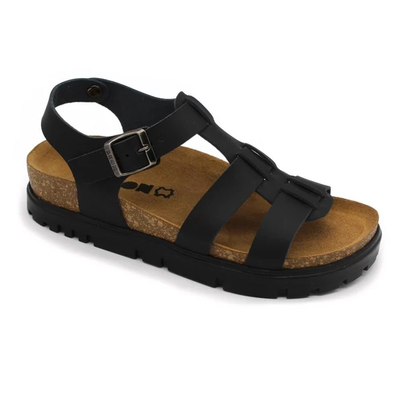 Szandál 6300 LEON Comfort női bőr, fekete, 39