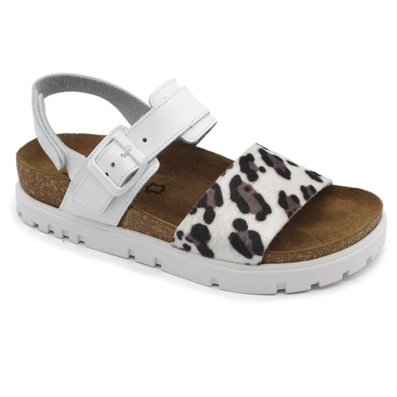 Szandál 6302 LEON Comfort női bőr, fehér, 36