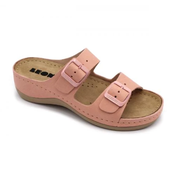 Papucs 908 Leon Comfort női bőr, rose, 38