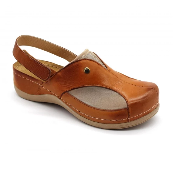 Szandál 913 Leon Comfort női bőr, barna, 36