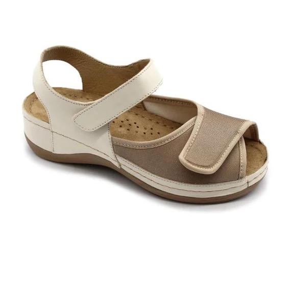 Szandál 934 Leon Comfort női bőr, bézs, 36