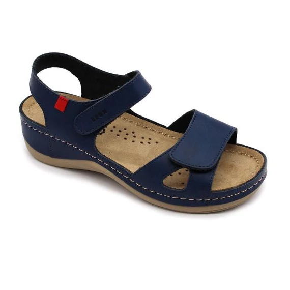 Szandál 936 Leon Comfort női bőr, kék, 35