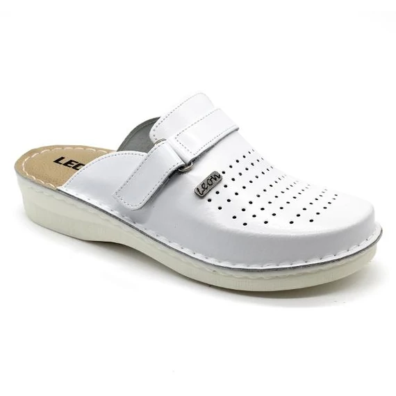 Klumpa V230 Leon Comfort férfi bőr, fehér, 41