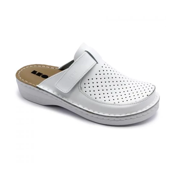 Klumpa V263 Leon Comfort női bőr, fehér bakar, 39
