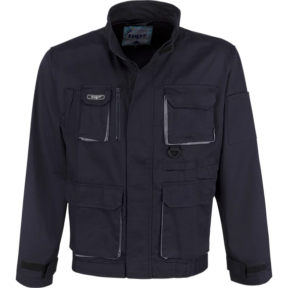 dzsekifazonú pamutgazdag munkakabát sötétkék színben