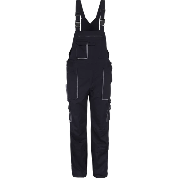 kantáros kertész munkanadrág gumis vállpánttal sötétkék színben
