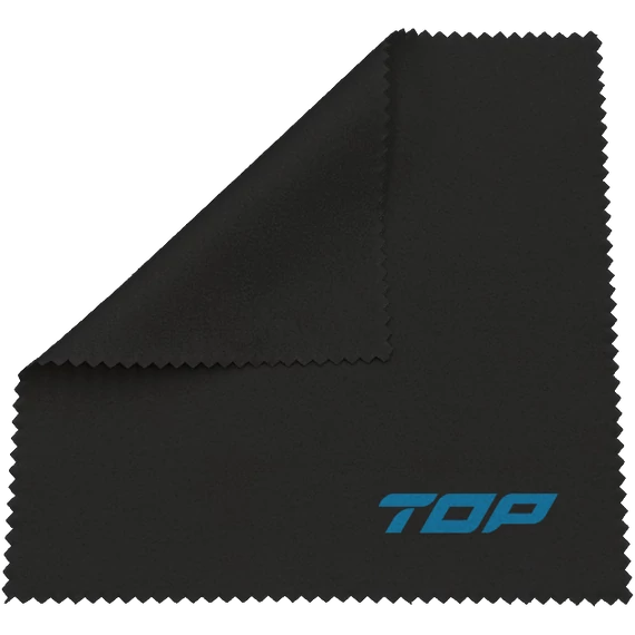TOP OPTICLOTH tisztítókendő szemüvegekhez, 10db/csomag, fekete