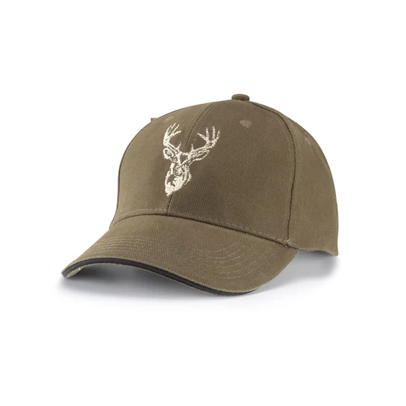 Sapka (szarvas hímzéssel) khaki/fekete