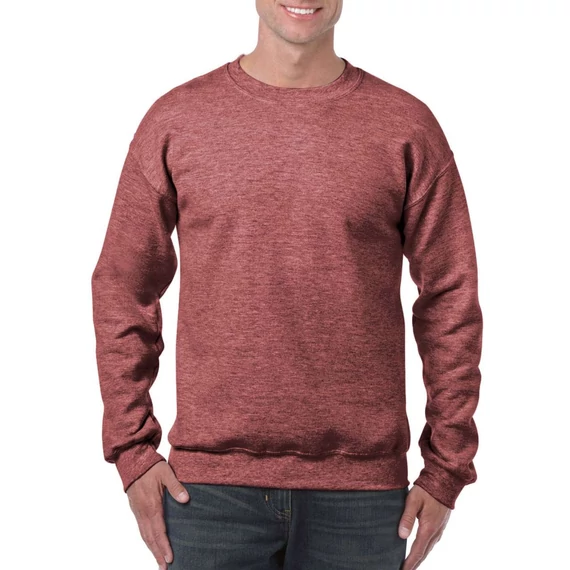Pulóver (Gildan Heavy Blend) unisex (50%pamut) heather sport dark maroon, M