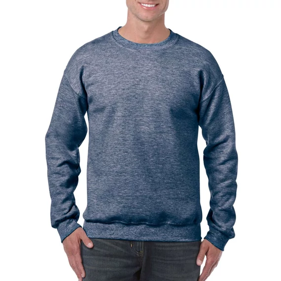Pulóver (Gildan Heavy Blend) unisex (50%pamut) heather sport dark navy, XL
