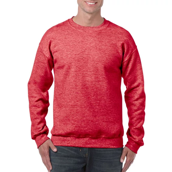 Pulóver (Gildan Heavy Blend) unisex (50%pamut) heather sport scarlet red, M