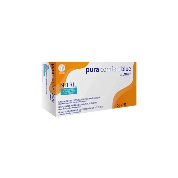 AM- Pura Comfort pm. nitril kesztyű kék, M