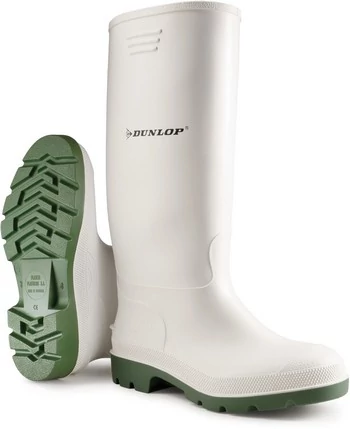 Csizma Dunlop pricemastor sav/lúgálló PVC fehér/oliva 48