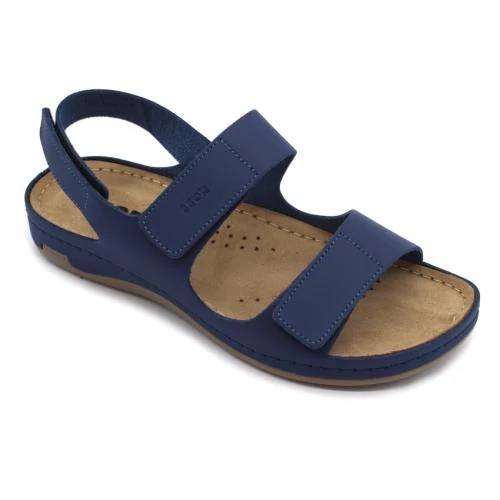 Szandál 966 LEON Comfort női bőr kék bakar 36