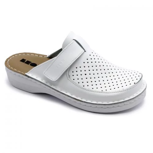 Klumpa V263 Leon Comfort női bőr, fehér bakar, 39