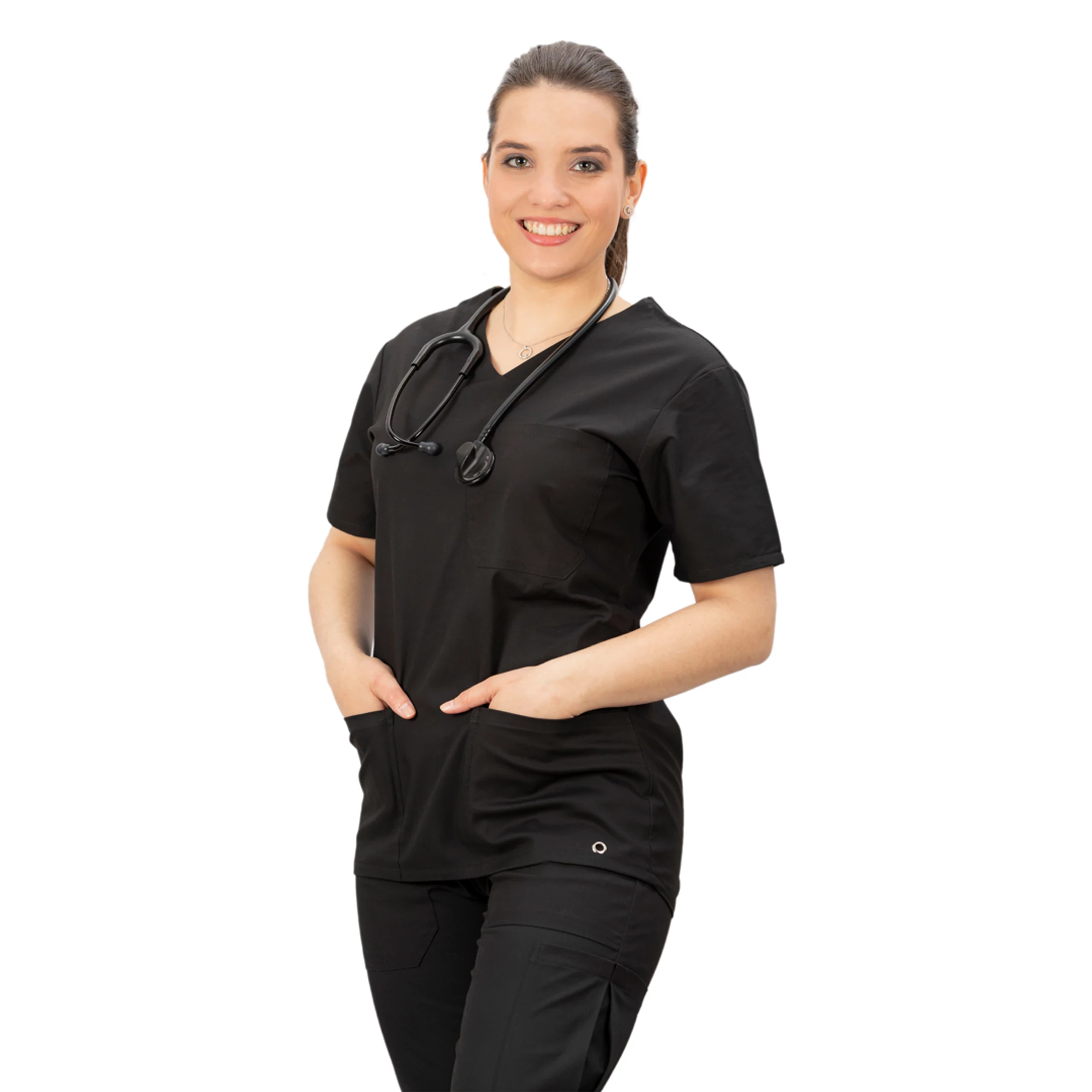 TOP MEDORA női orvosi felső fekete XXL