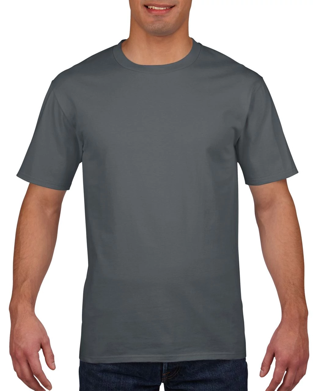 Póló (Gildan Premium Cotton) felnőtt unisex, charcoal, M