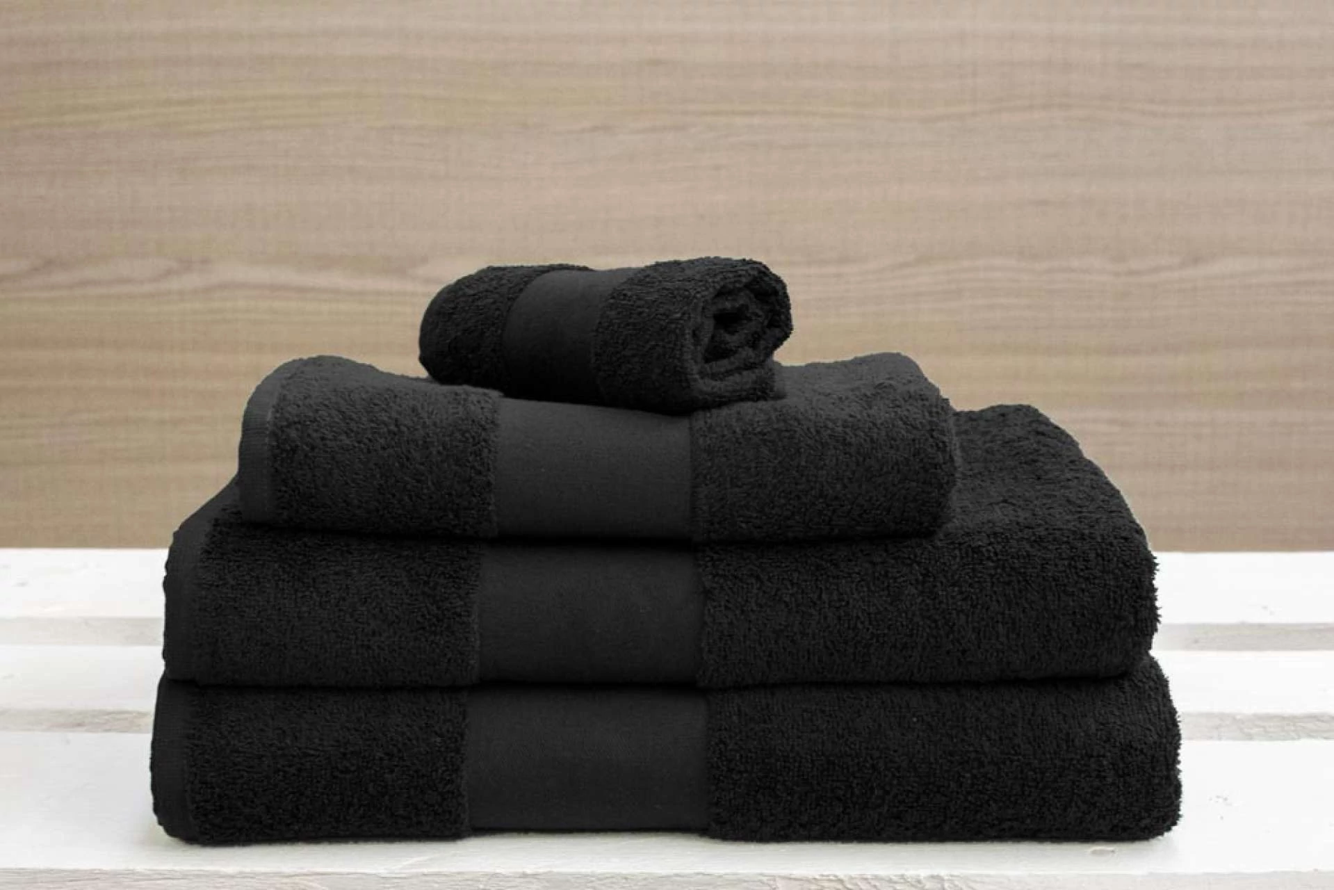 Törölköző Olima unisex (100%pamut 450g/m2), black, 70X140cm